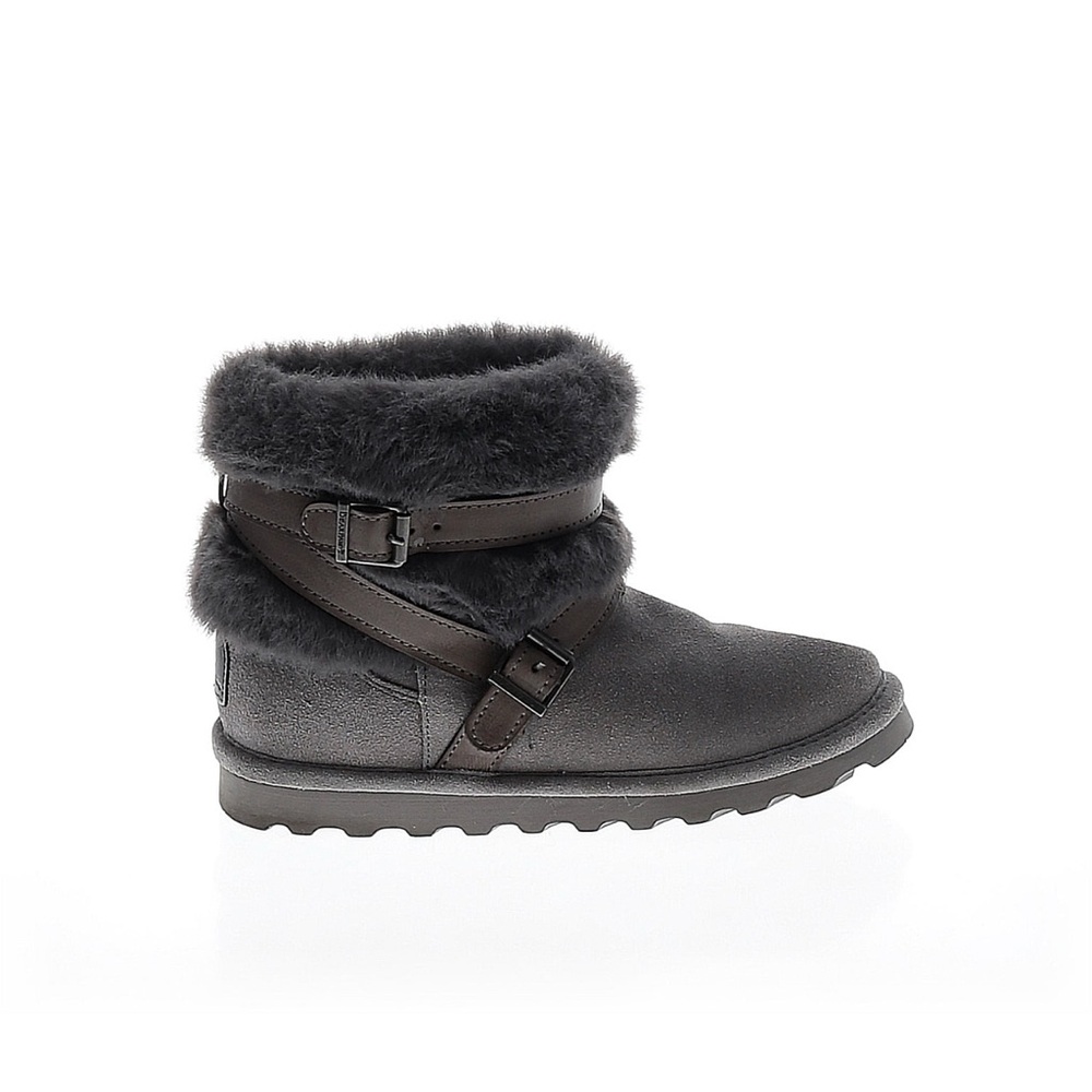 Bearpaw gray Kiera ankle strap boots